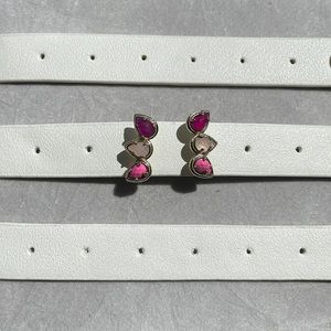 Custom 3 stone Kendra Scott stud earrings